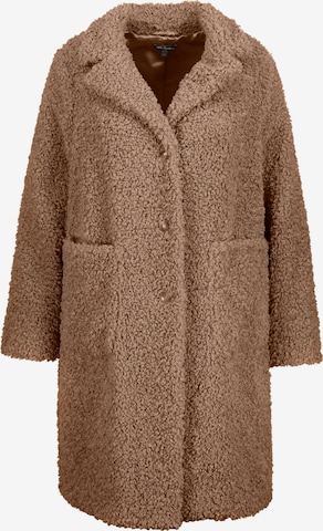 Ulla Popken Between-Seasons Coat in Beige: front