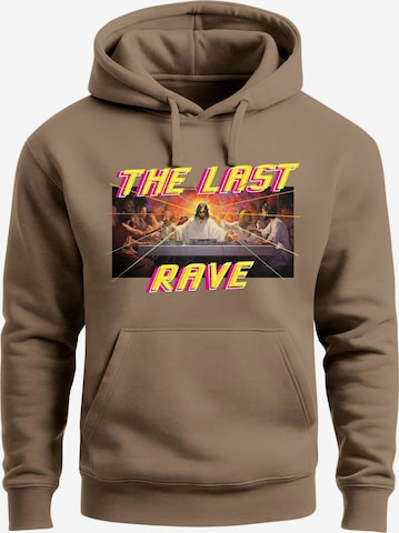 Neverless Sweatshirt 'The Last Rave' in Brown: front