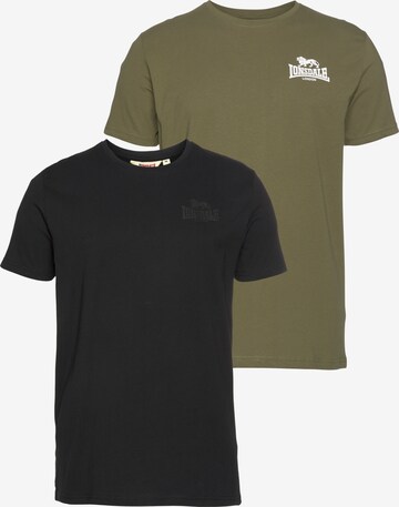 T-Shirt LONSDALE en vert : devant