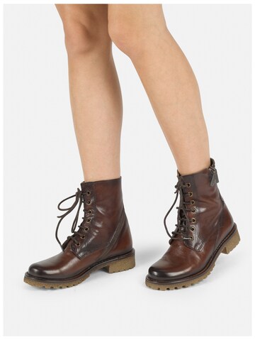 FELMINI Lace-Up Ankle Boots 'Caster D916' in Brown