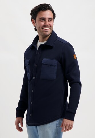 MGO Gebreid vest 'Luke' in Blauw