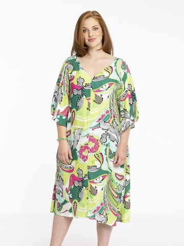 Robe Yoek en mélange de couleurs : devant