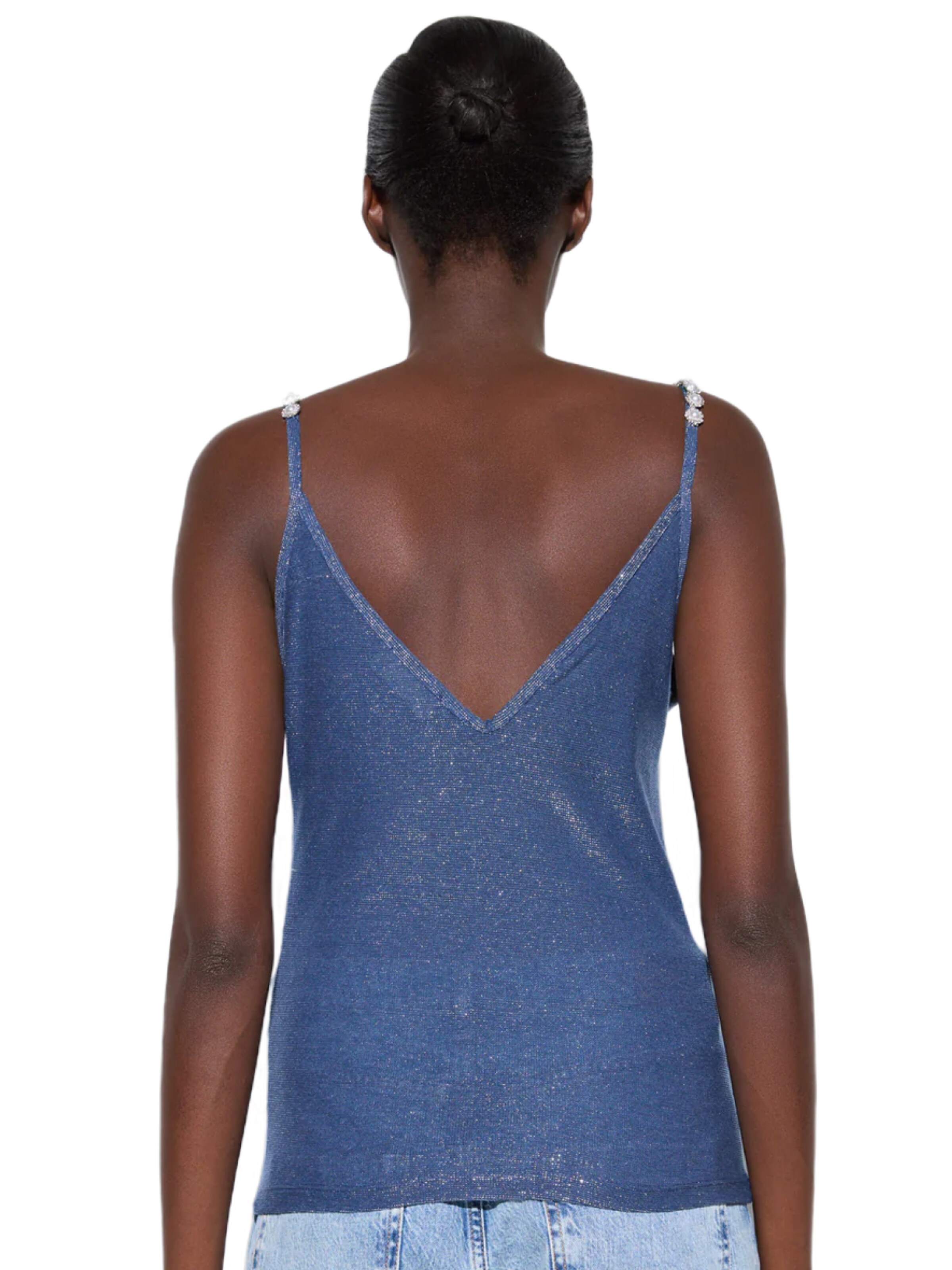 No Matter What Top in Blauw