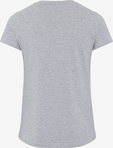 Oklahoma Jeans T-Shirt ' mit Herz-Motiv und Logo-Schriftzug ' in Grau