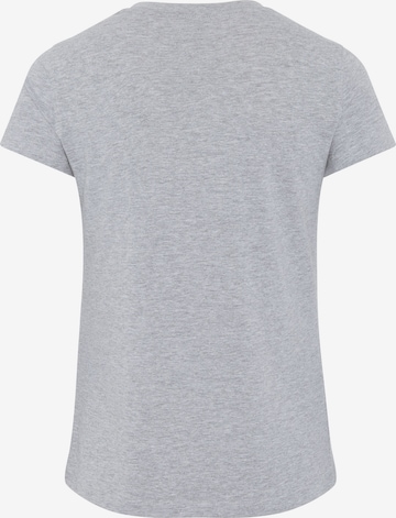 Oklahoma Jeans T-Shirt ' mit Herz-Motiv und Logo-Schriftzug ' in Grau