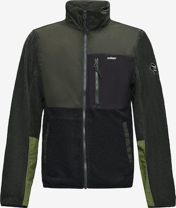 Iriedaily Fleece jas 'Auf Deck' in Groen: voorkant