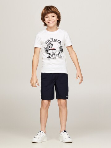 TOMMY HILFIGER Koszulka 'GREETINGS FROM' w kolorze biały