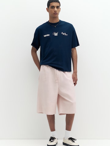 Pull&Bear Majica 'STWD' | modra barva