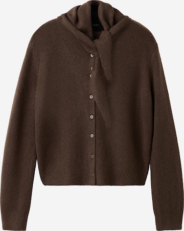 MANGO Strickjacke 'SEEDSUN' in Braun: Vorderseite