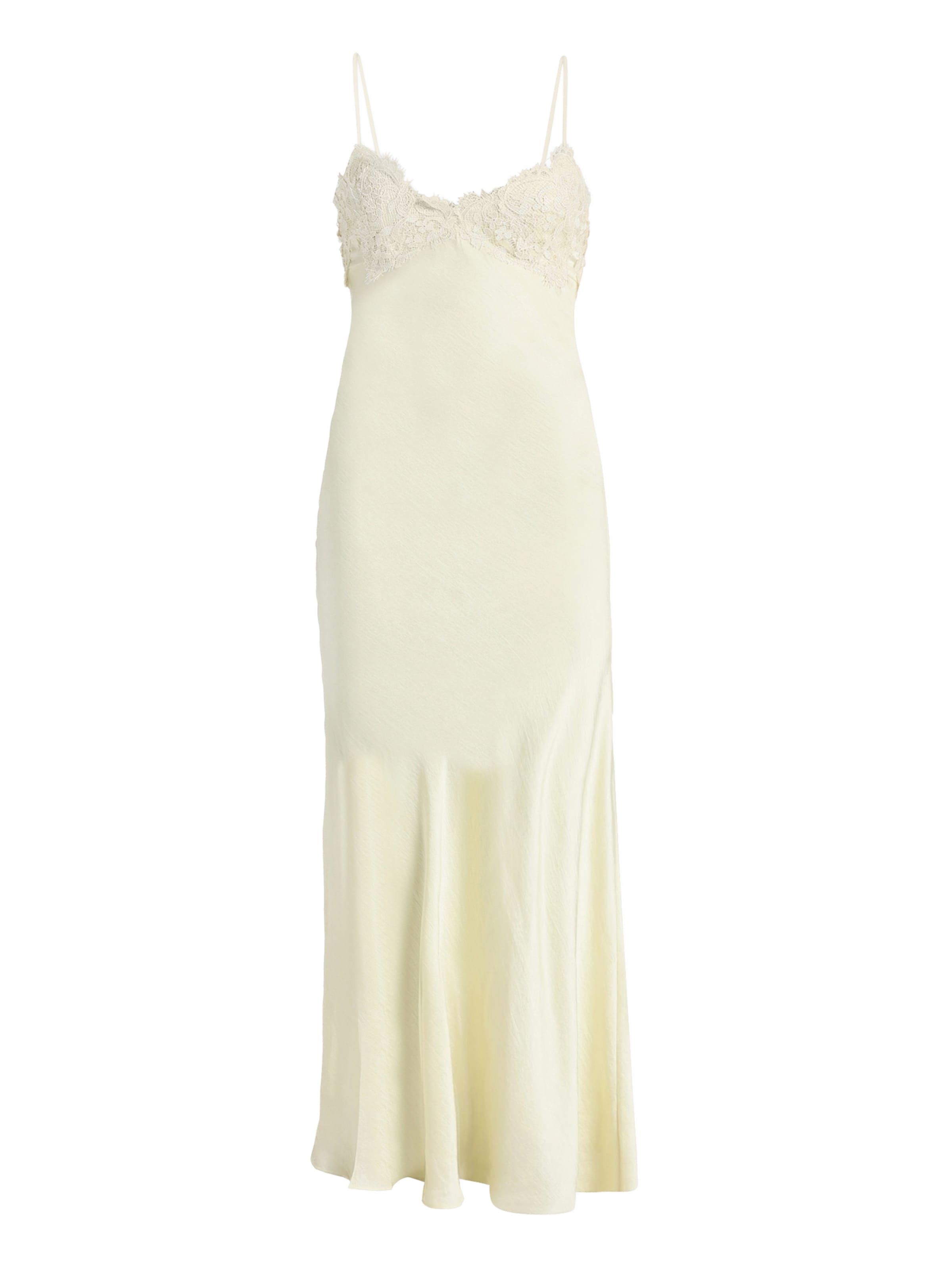 Robe de soirée 'ELISAN' Bardot en beige : devant