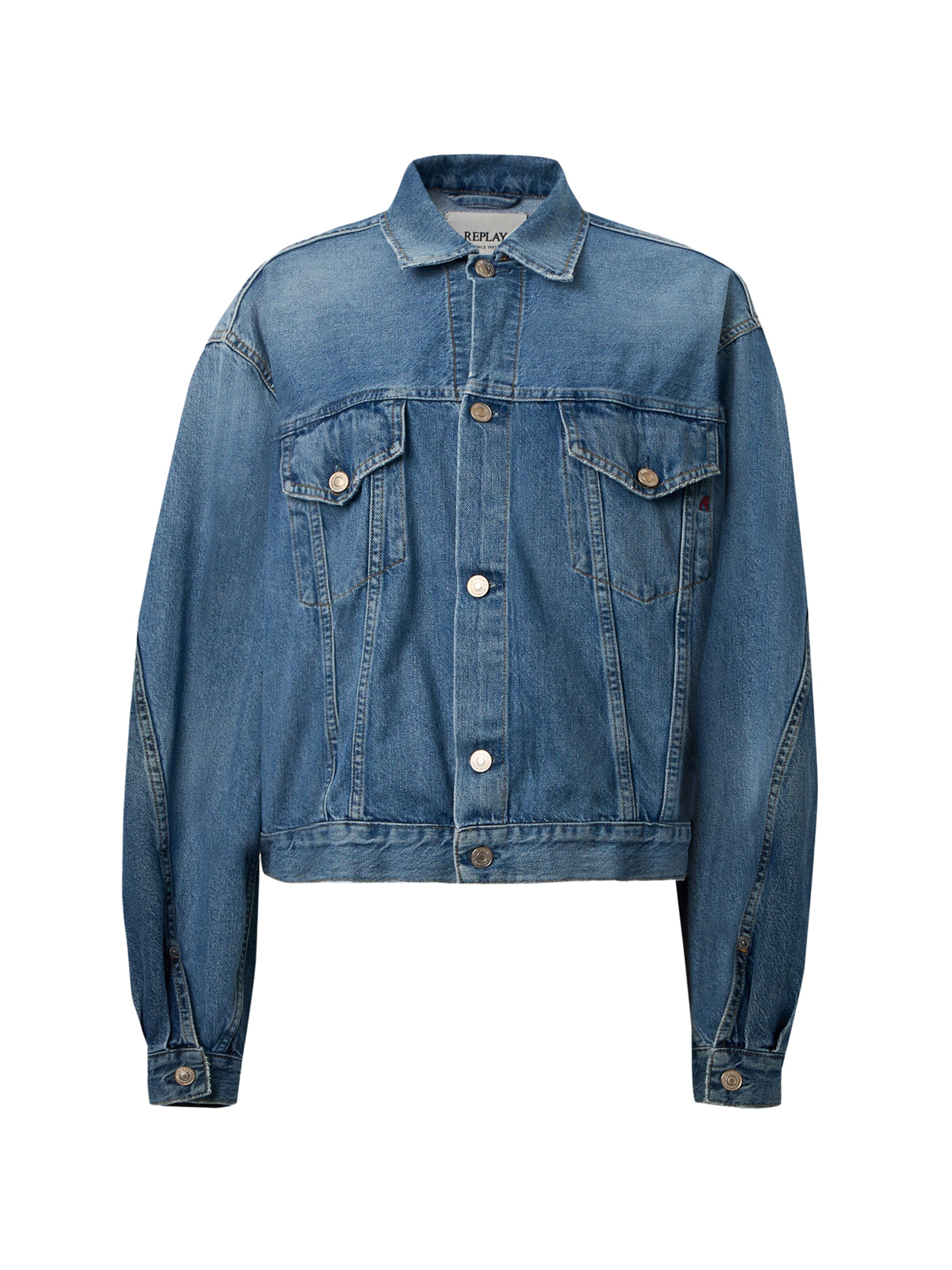 REPLAY Veste mi-saison en bleu denim, Vue avec produit