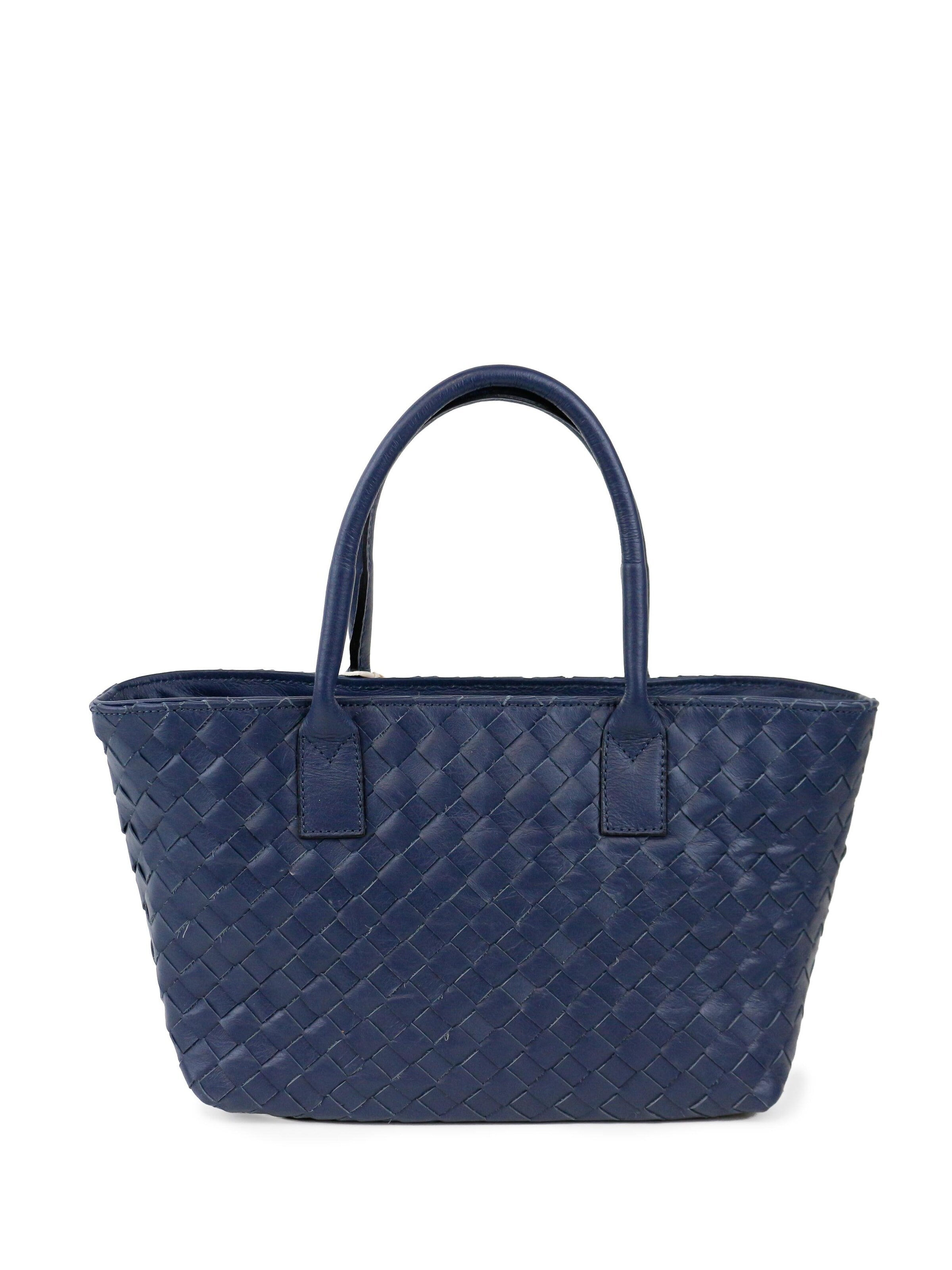 SARA BY JG Handtas 'L'intrecciata' in Blauw: voorkant