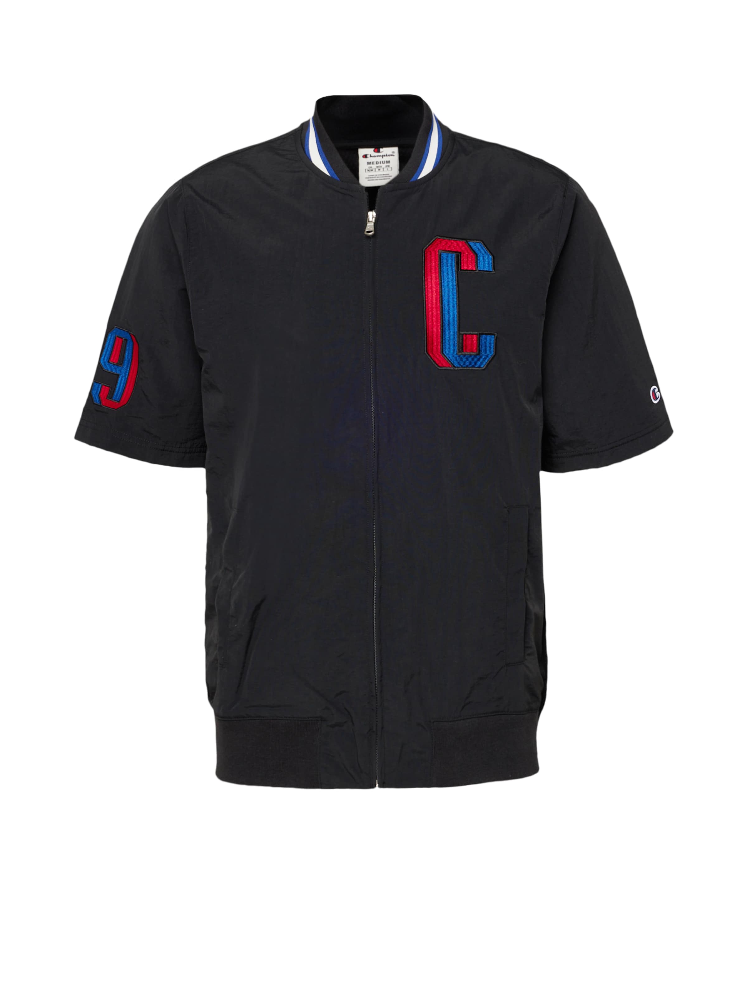 Champion Authentic Athletic Apparel Tussenjas in Zwart: voorkant