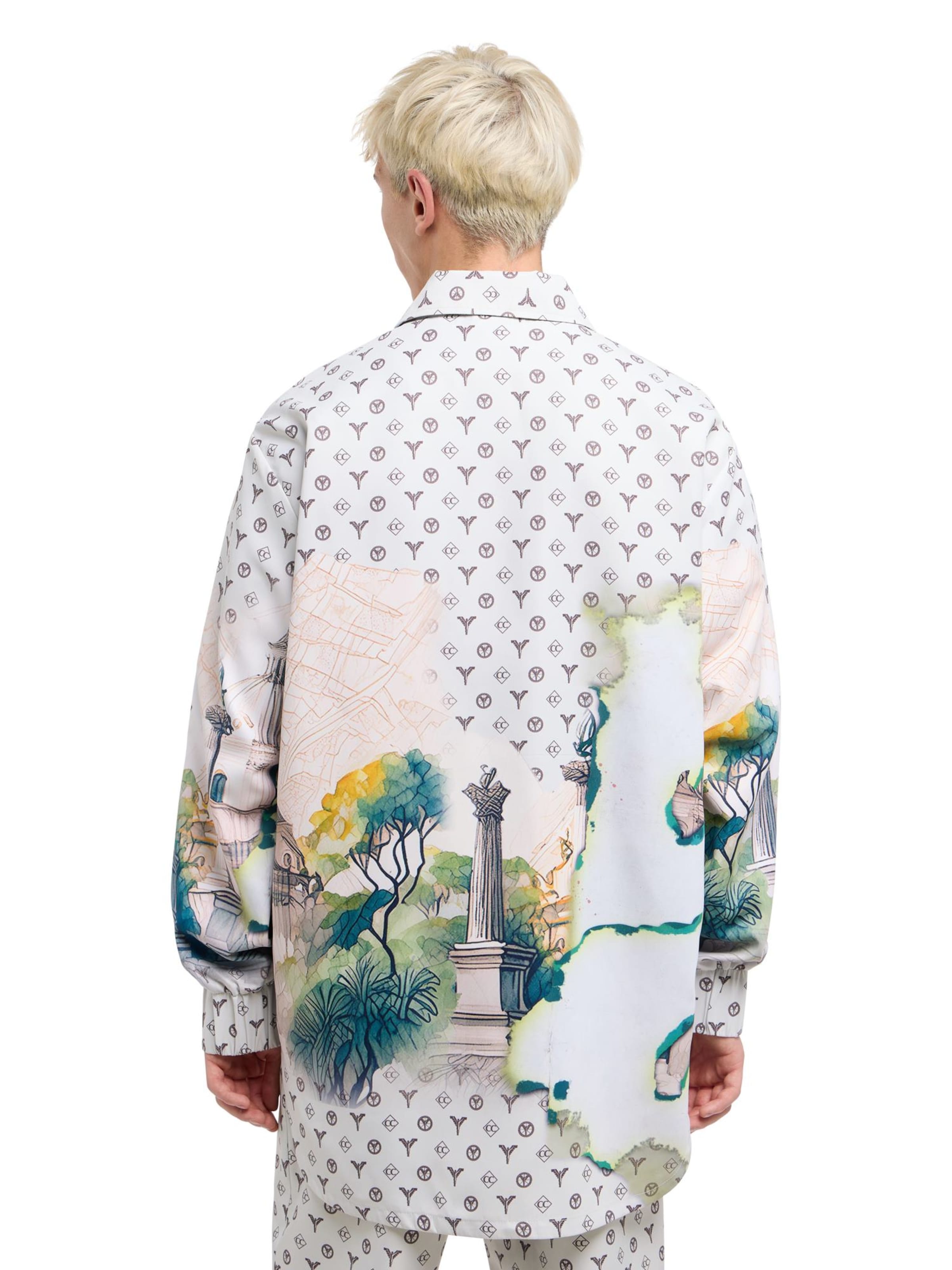 Carlo Colucci Regular fit Button Up Shirt 'Epp' in White