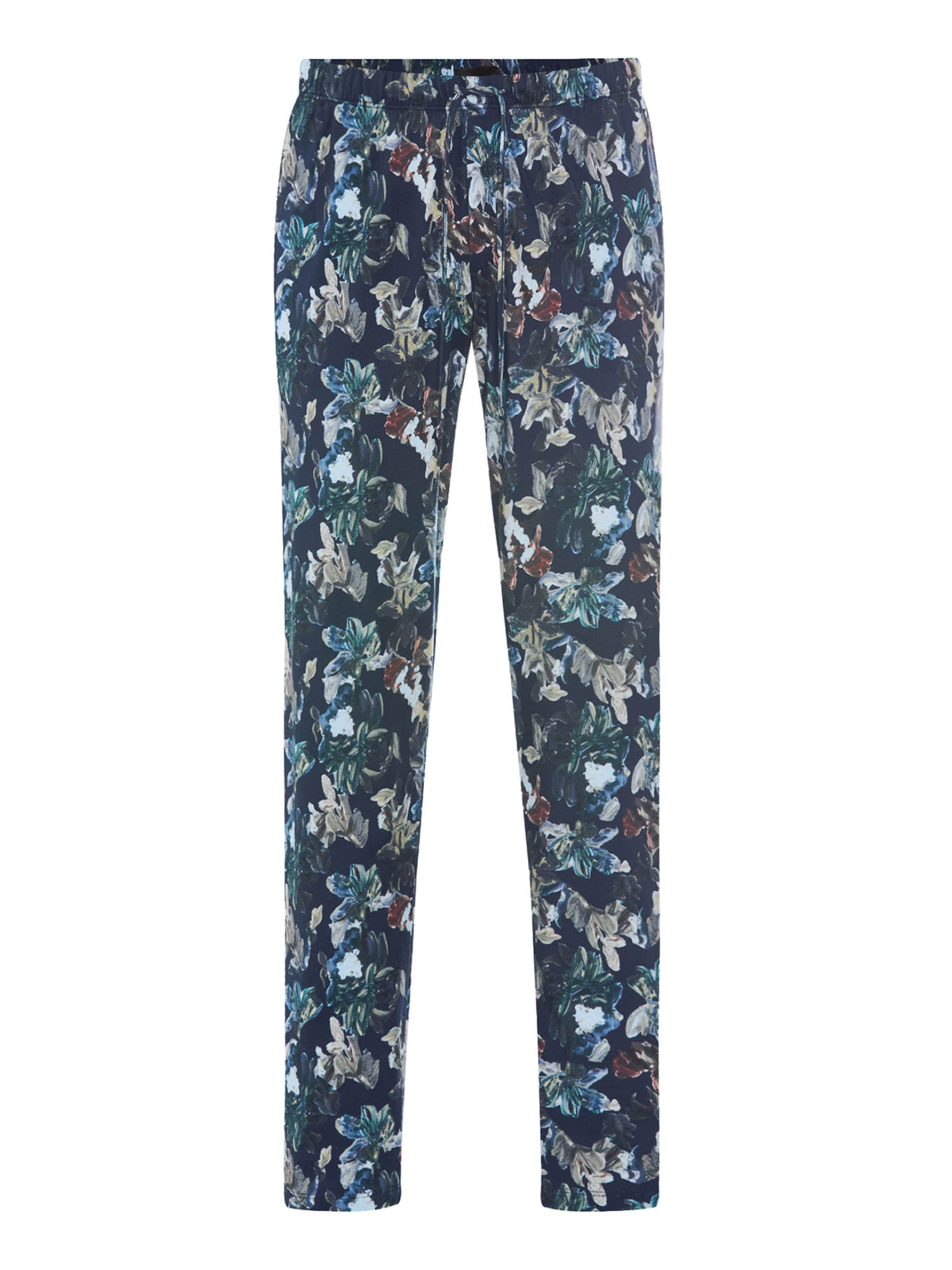 Hanro Pyjamabroek ' Night & Day ' in Blauw: voorkant
