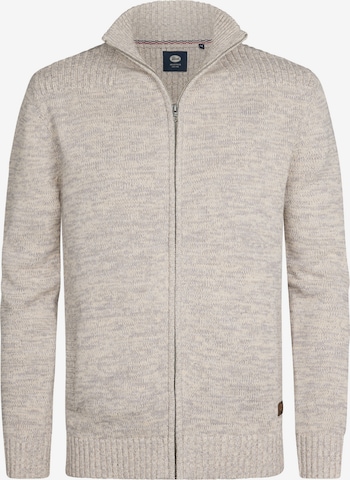 Petrol Industries Strickjacke in Grau: Vorderseite
