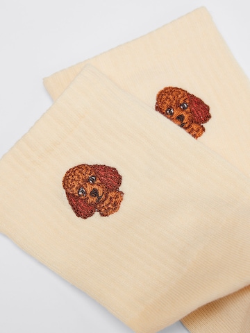 CALZEDONIA Socks 'Dog' in Yellow