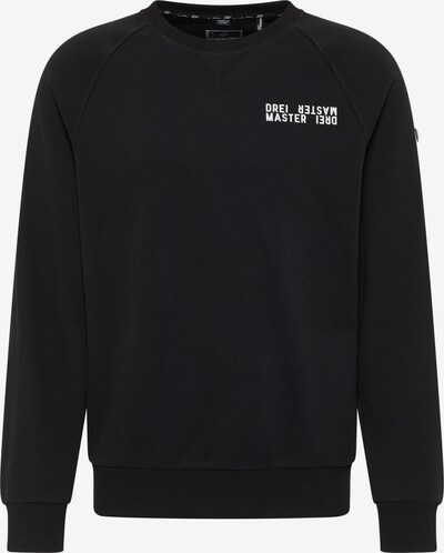 DreiMaster Maritim Sweatshirt 'Bridgeport' em preto / branco, Vista do produto