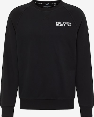 DreiMaster Maritim Sweat-shirt 'Bridgeport' en noir / blanc, Vue avec produit