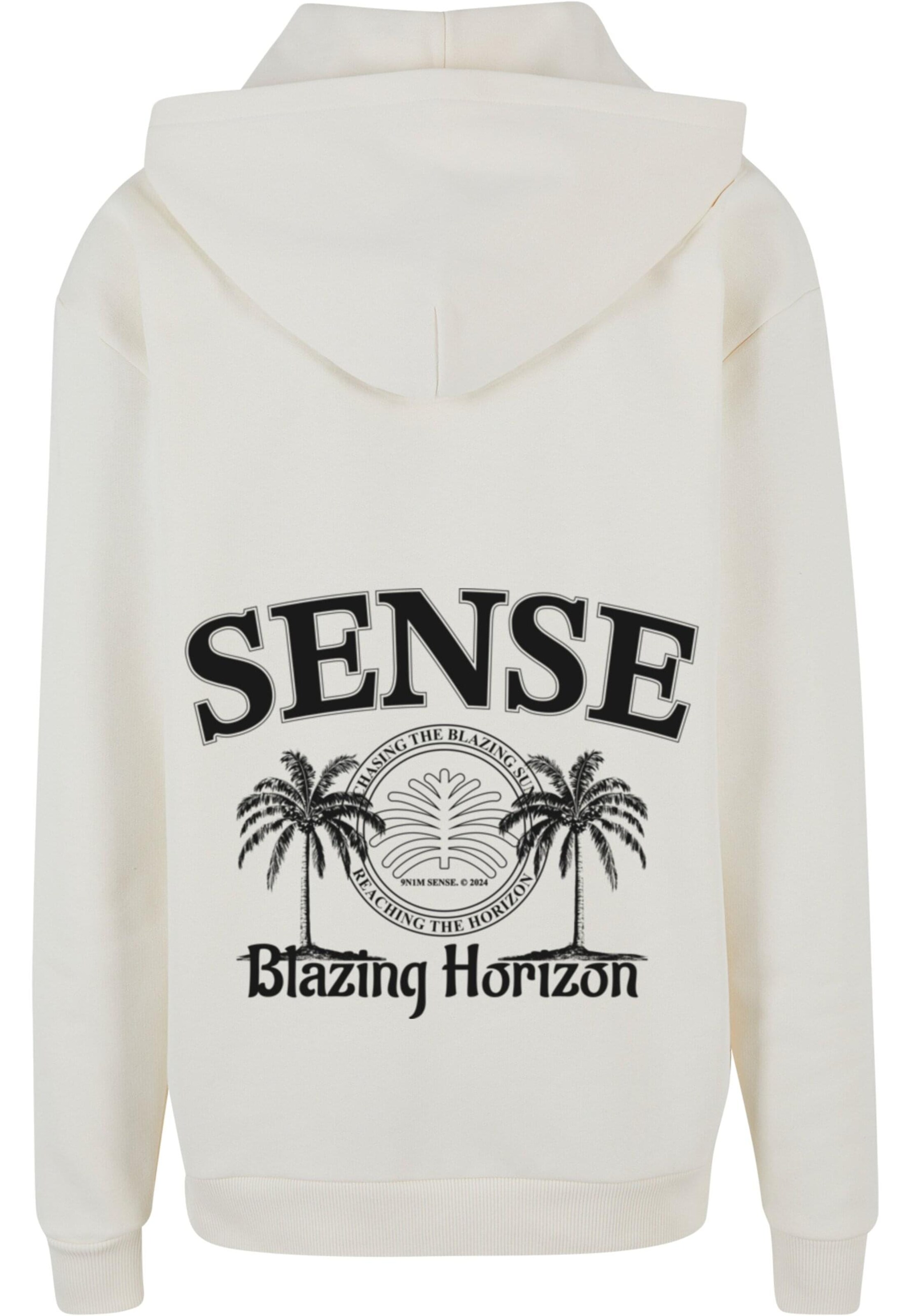 9N1M SENSE Sweatshirt 'Blazing Horizon Palm' in Wit