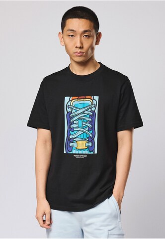 T-Shirt 'Laces' Weekend Offender en noir : devant
