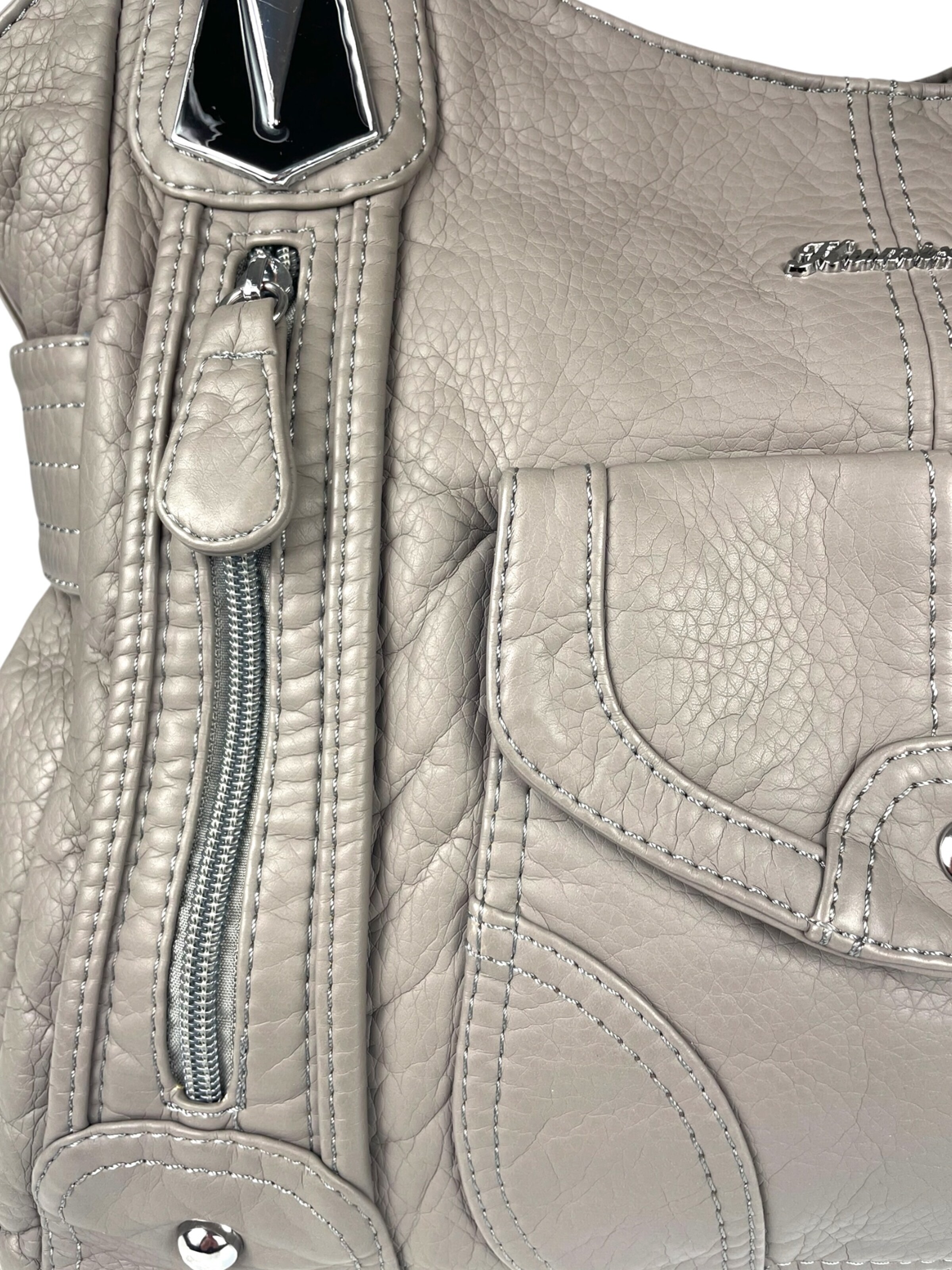 Borsa a spalla di Kumixi in grigio