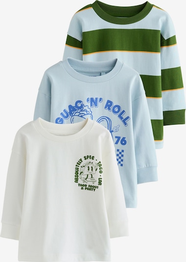 Next Majica u pastelno plava / tamno zelena / narančasta / bijela, Pregled proizvoda