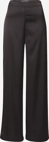 Wide leg Pantaloni de la Dorothy Perkins pe negru: față