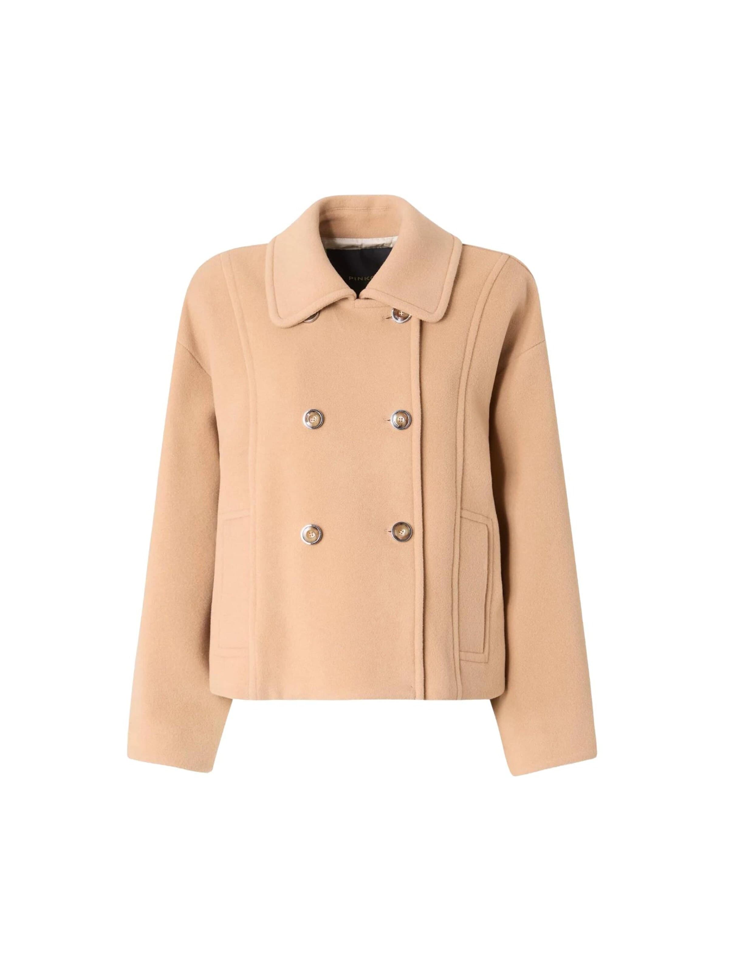 PINKO Winter coat 'PINKO CRASPEDIA CABAN PANNO DOPPIO CAPPOTTO' in Beige: front