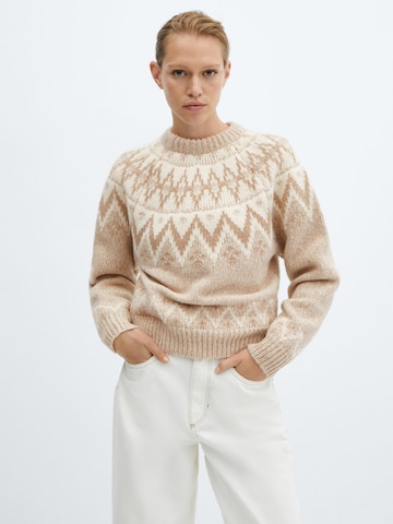 MANGO Sweater in Brown: front