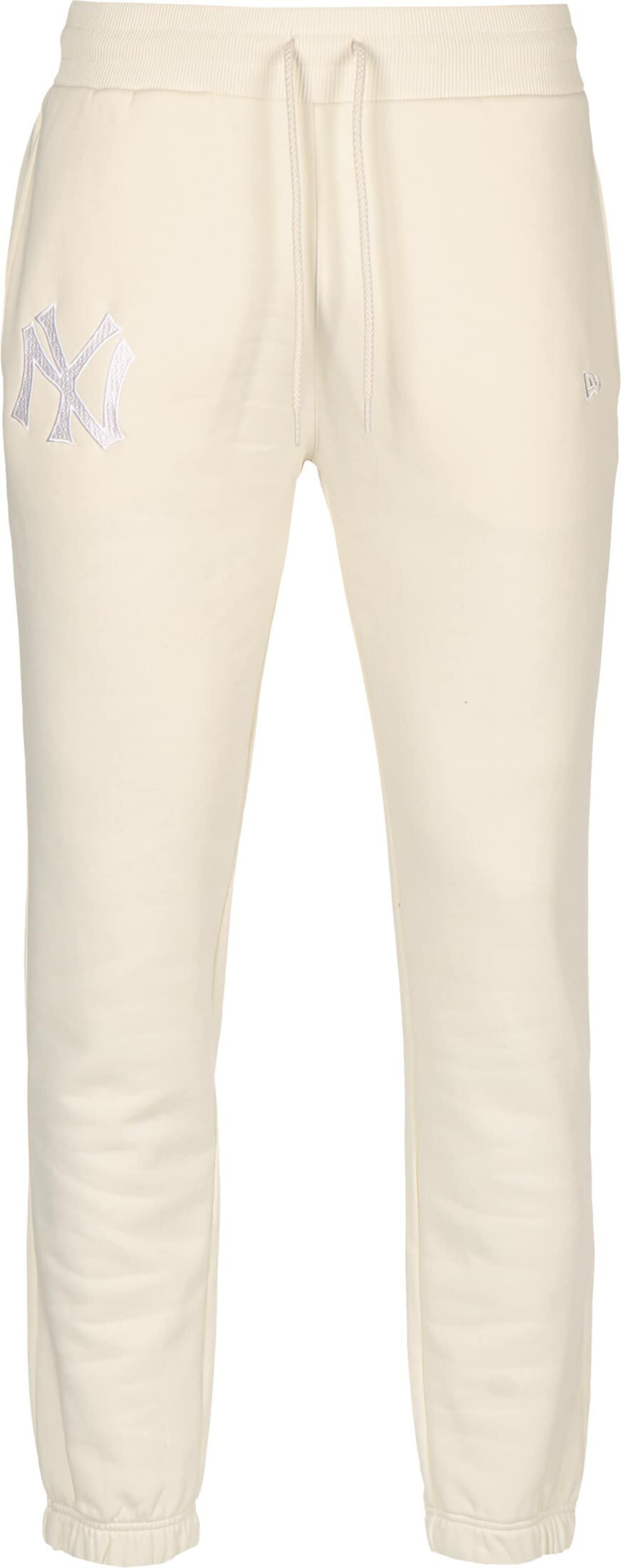 NEW ERA Tapered Broek 'New York Yankees' in Beige: voorkant
