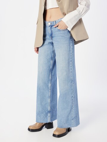 Wide leg Jeans di River Island in blu: frontale