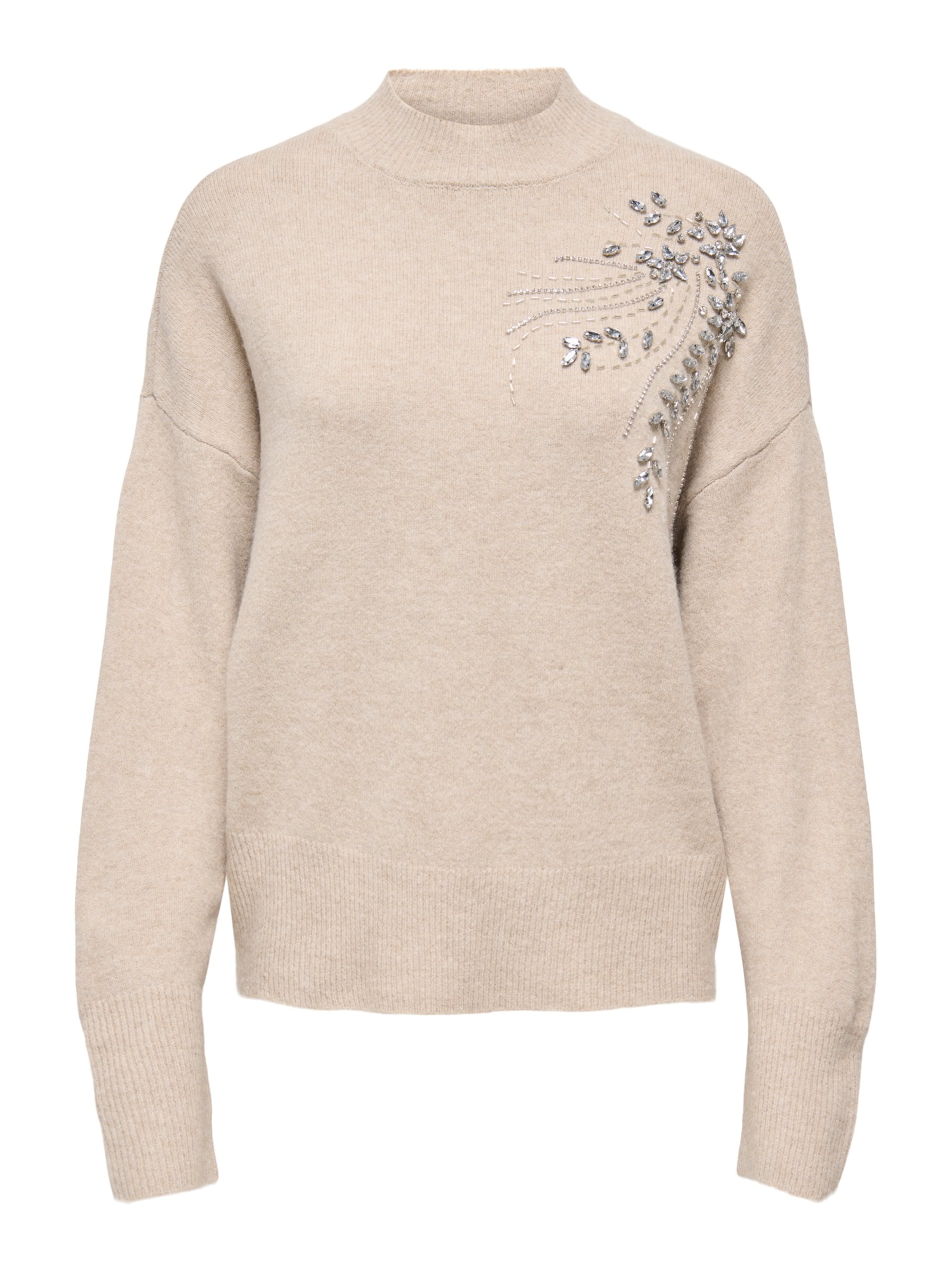 ONLY Sweater 'ONLRiva' in Beige: front