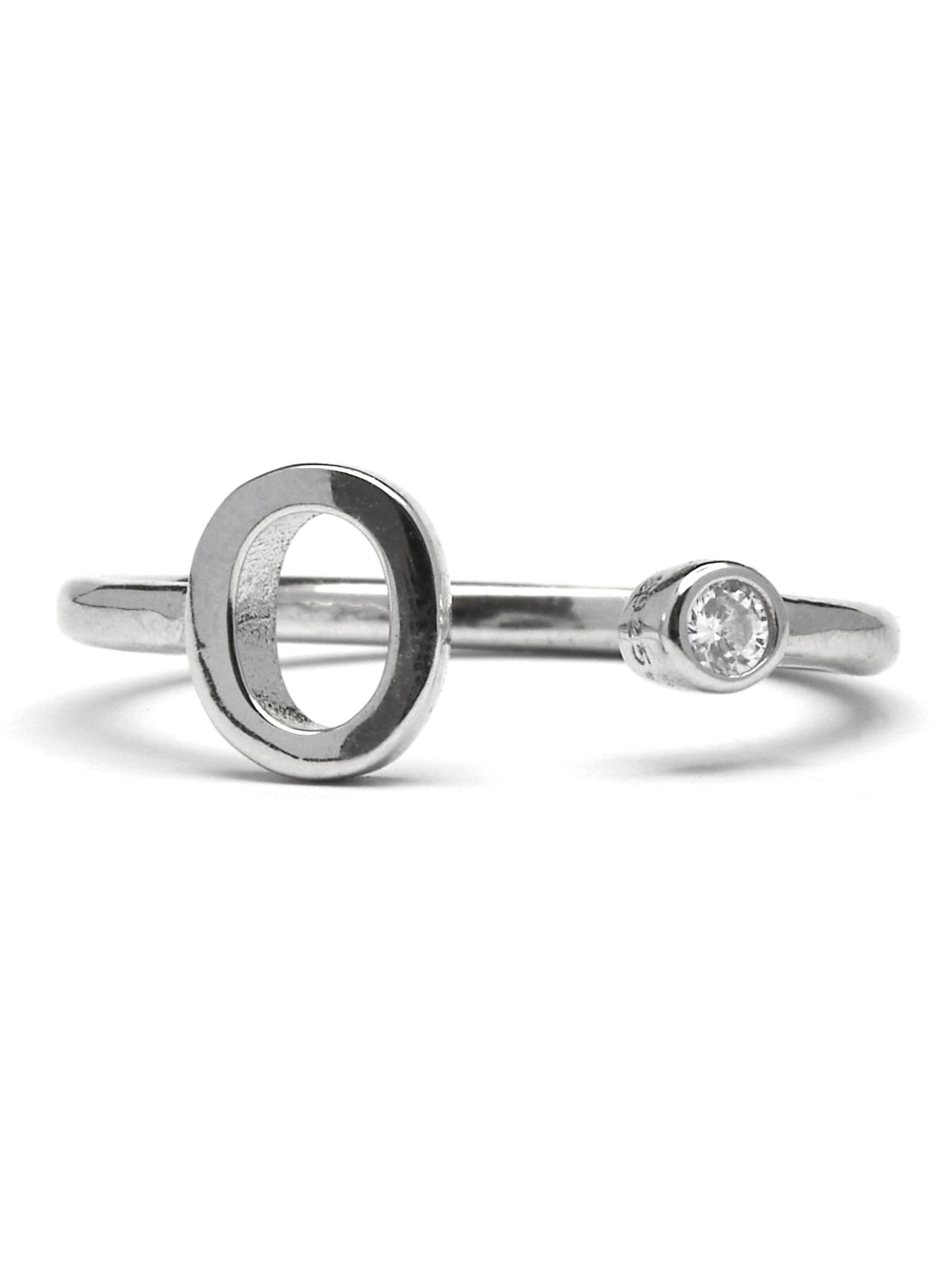 Luxenter Ring 'Alphabet O' i silver