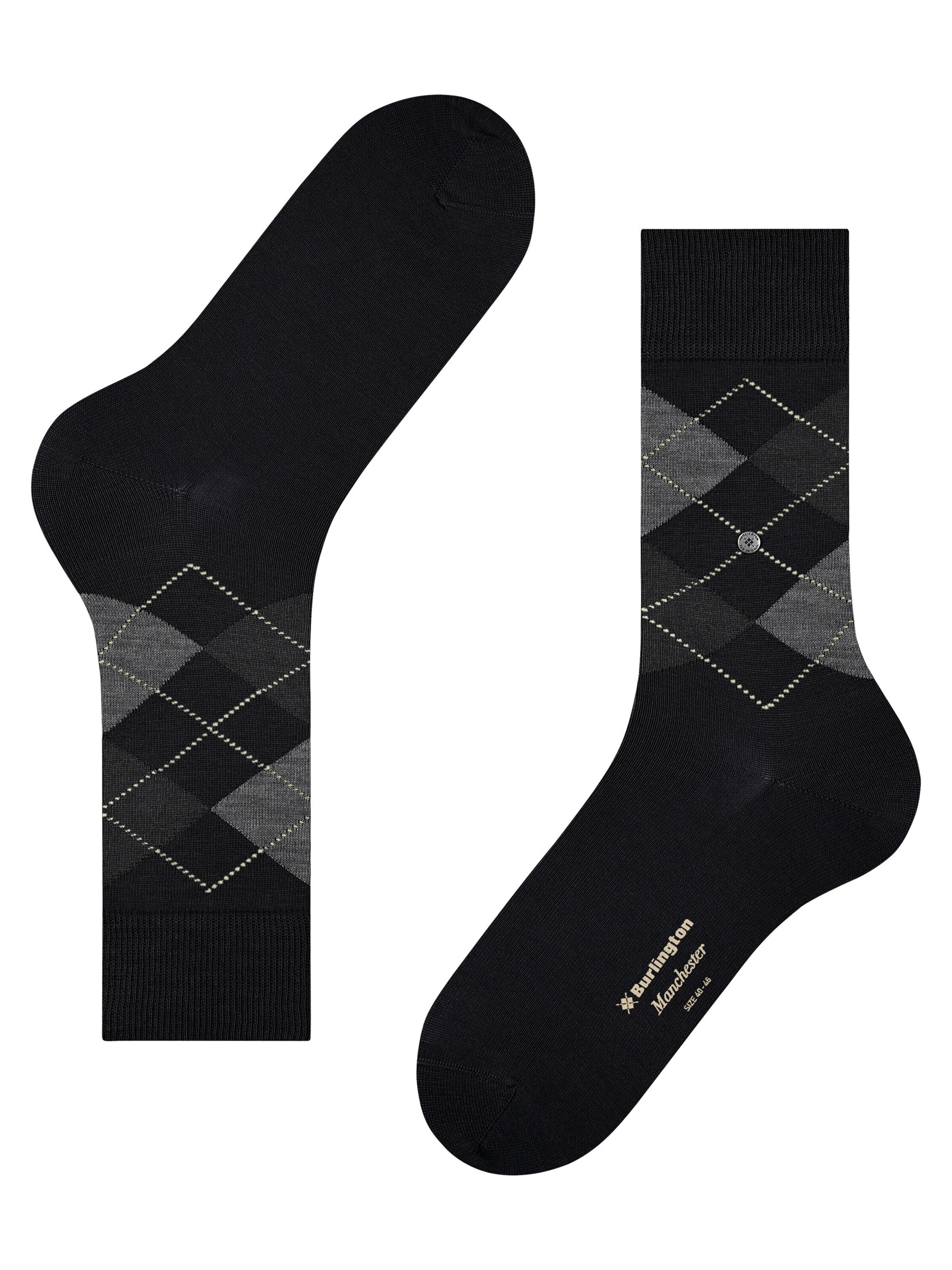 BURLINGTON Socks 'Manchester' in Black: front