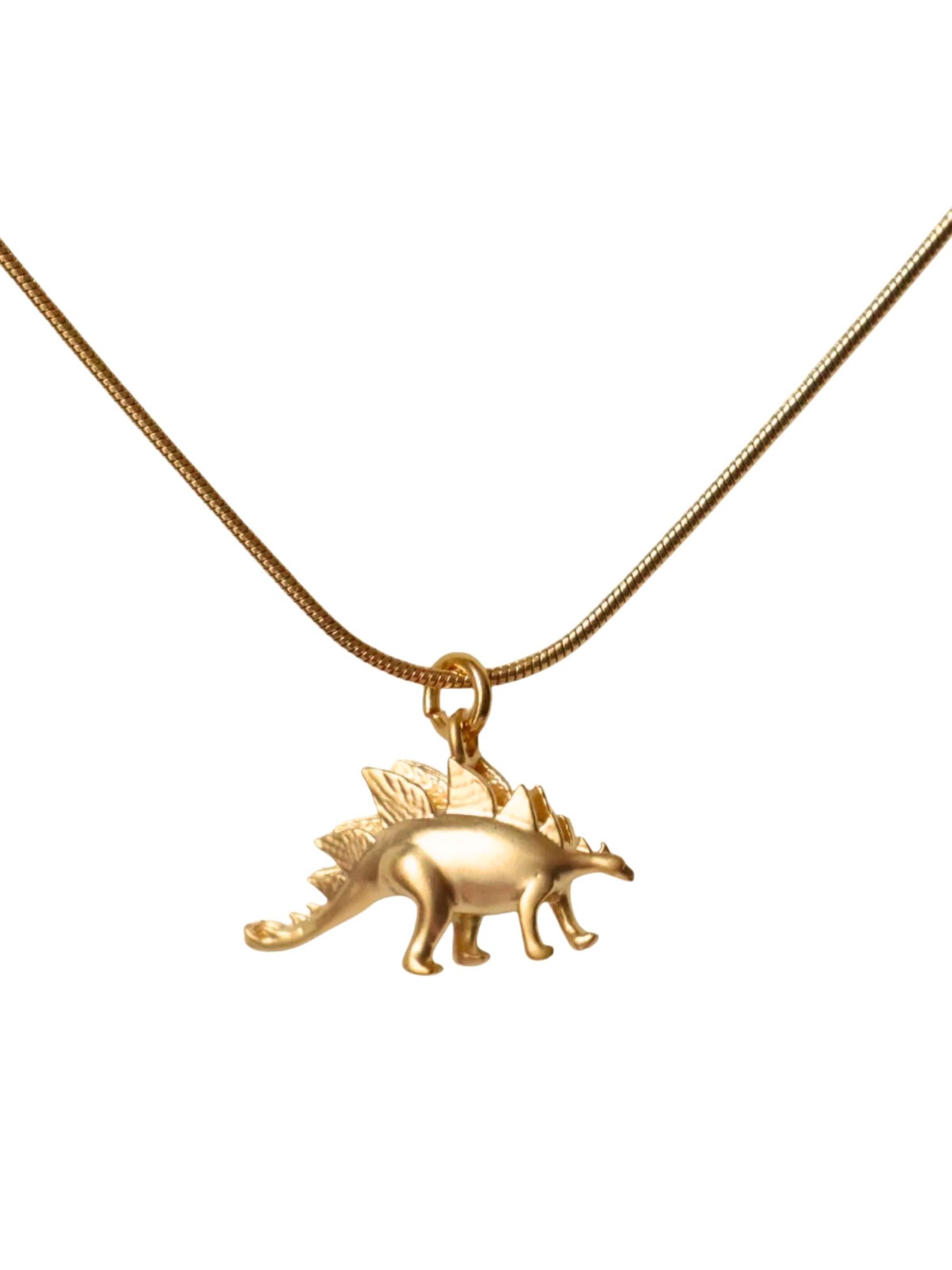 Fräulein Wunder - Colar 'Dino Stegosaurus' em ouro