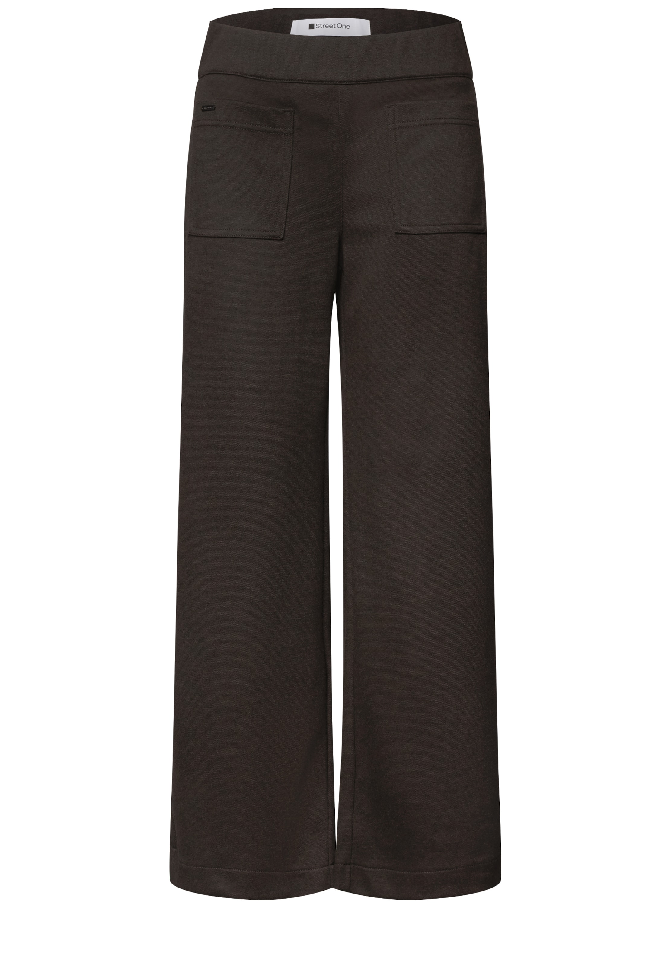 STREET ONE Wide Leg Hose 'Emee' in Braun: Vorderseite