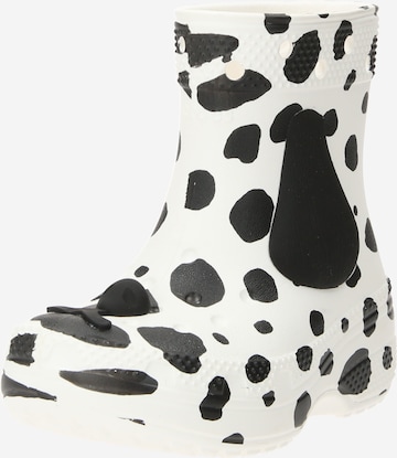 Crocs Rubber Boots 'Classic I AM Dalmatian' in White: front