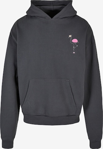Merchcode Sweatshirt 'Flamingo' in Grey: front