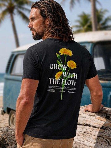 Neverless Shirt 'with the flow' in Black
