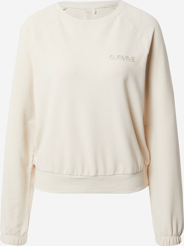 ONLY PLAY Sportief sweatshirt 'Frei' in Beige: voorkant