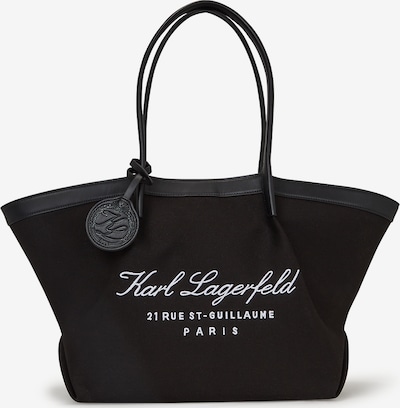 Karl Lagerfeld "Shopper" tipa soma, krāsa - melns / balts, Preces skats