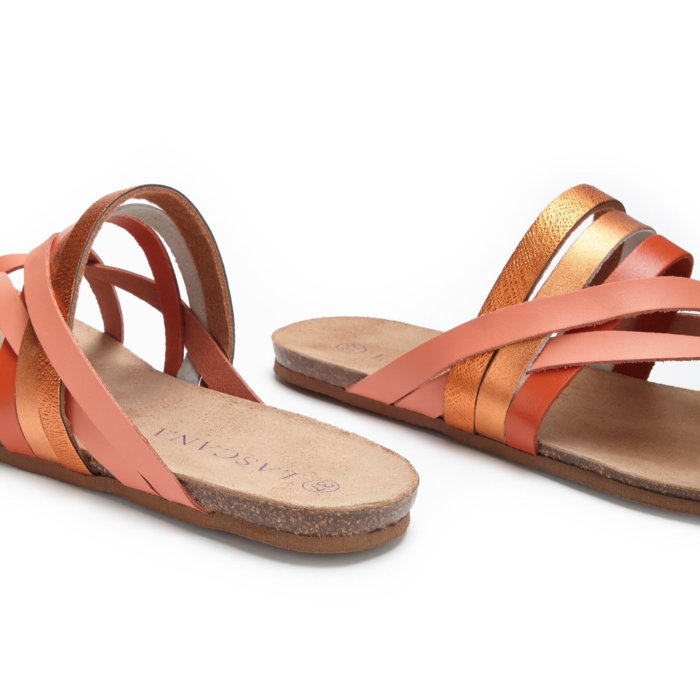 LASCANA T-bar sandals in Orange