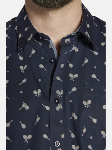 Charles Colby Comfort fit Button Up Shirt ' Duke Nehemia ' in Blue