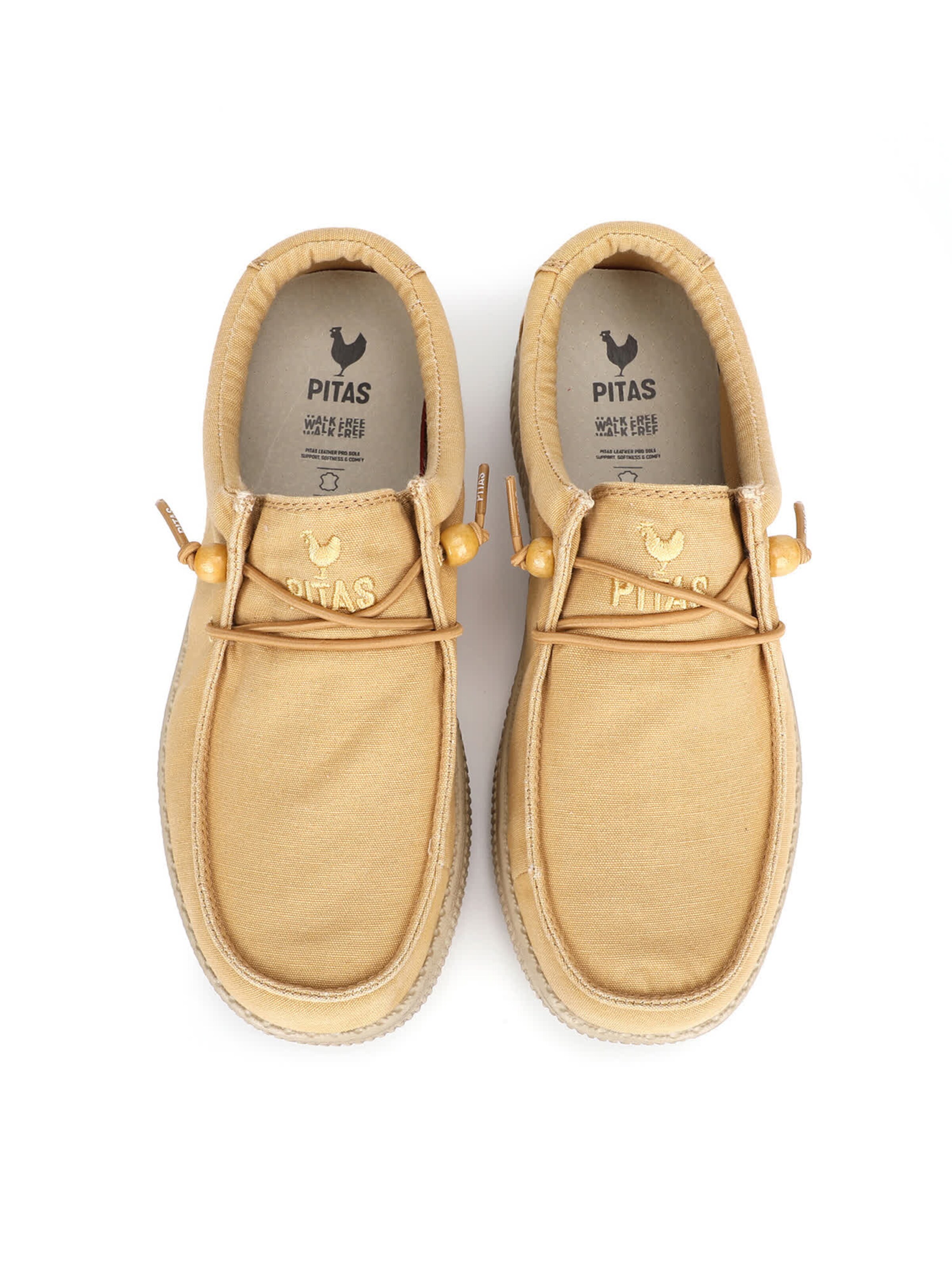 Walk In Pitas Moccasin 'Wallabi' in Beige: top