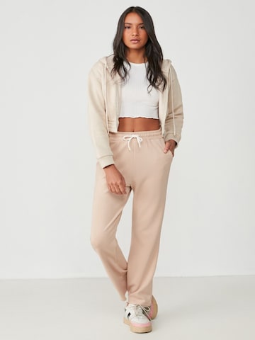 C&City Flared Hose in Beige: Vorderseite