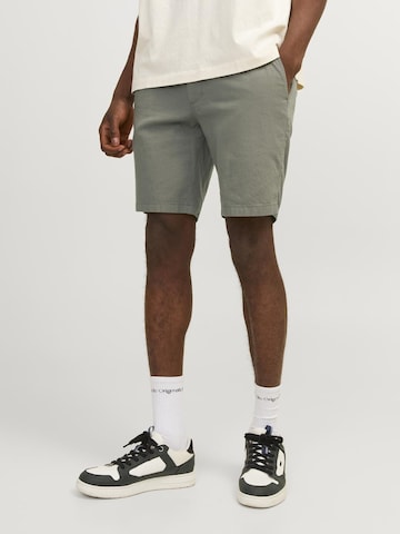 JACK & JONES - Regular Calças chino 'Dave' em verde: frente