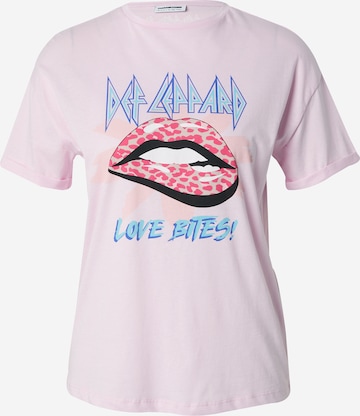 Noisy may T-shirt 'BRANDY VALENTINE' i rosa: framsida
