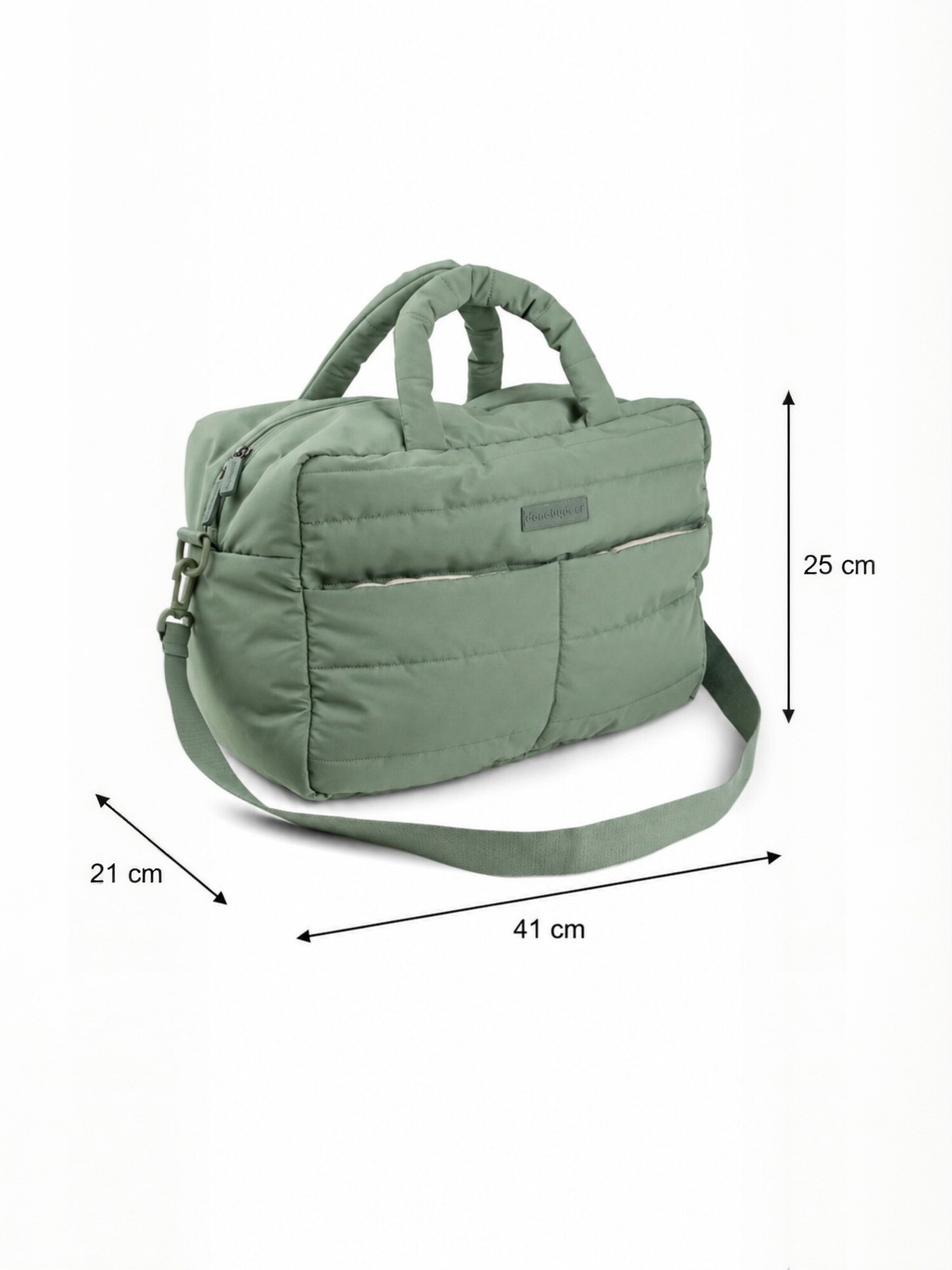 Done by Deer - Mala ' Quilted ' em verde: frente
