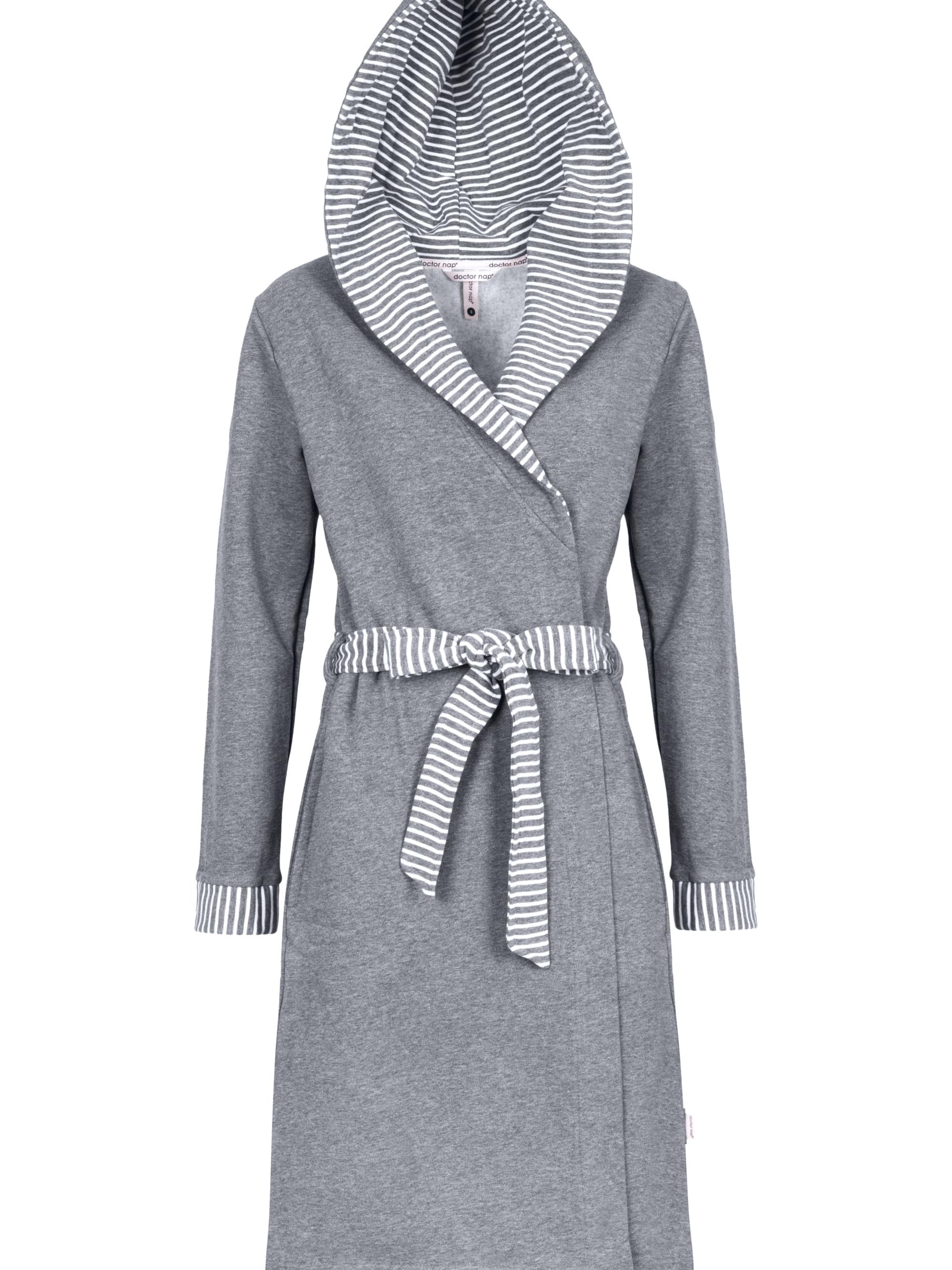 Doctor nap Morgenmantel 'Doctor Nap'‌‌‌‌‌‌‌ in Grau: Vorderseite